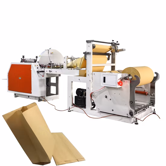 Kraft V-Boden-Papiertütenherstellungsmaschine, Preis für Lebensmittelverpackungen